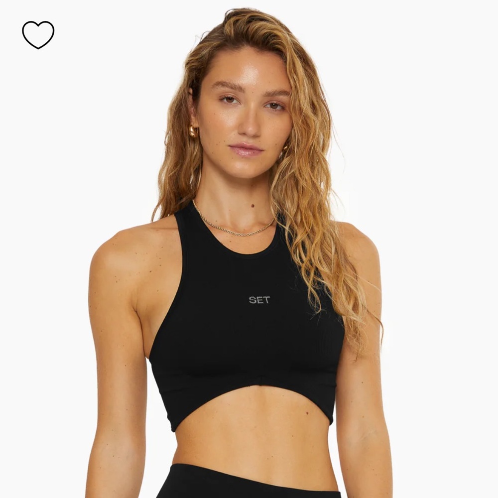 SET Active Black High-Neck Sports Bra